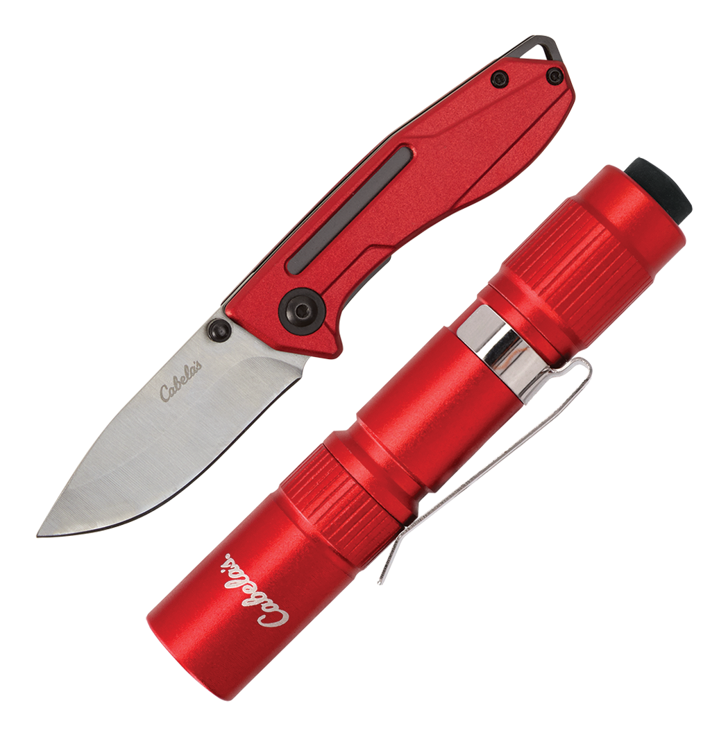 Cabela's Folding Knife and Flashlight Combo with Case Cabela's